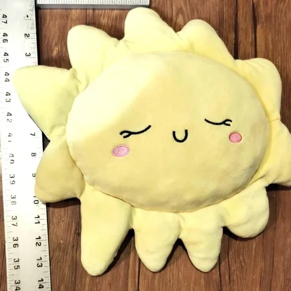 Sleepy Summer Sun Plush Kids Kawaii Sunny Pillow Sofa Cushion - Picture 9 of 9